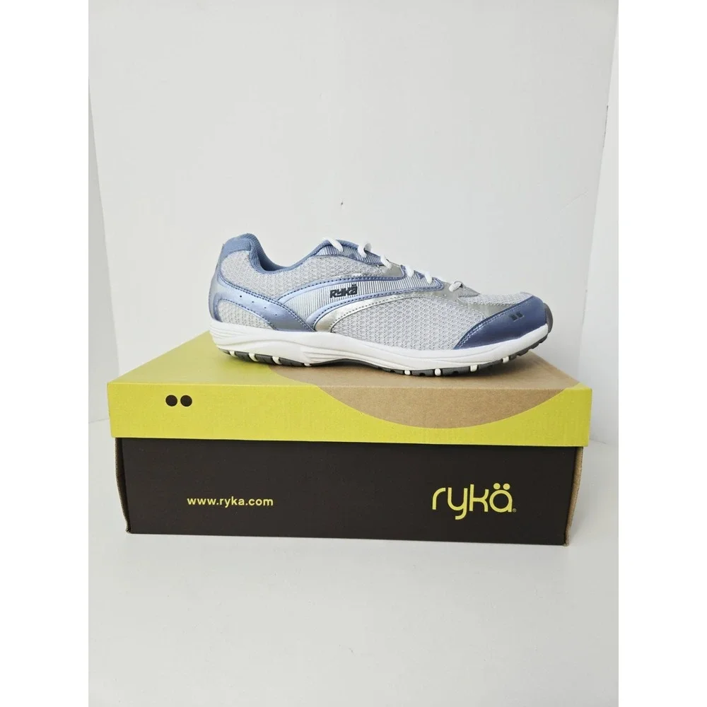 Ryka Womens Shoes NEW size 11W silver/ blue athletic shoes 751625